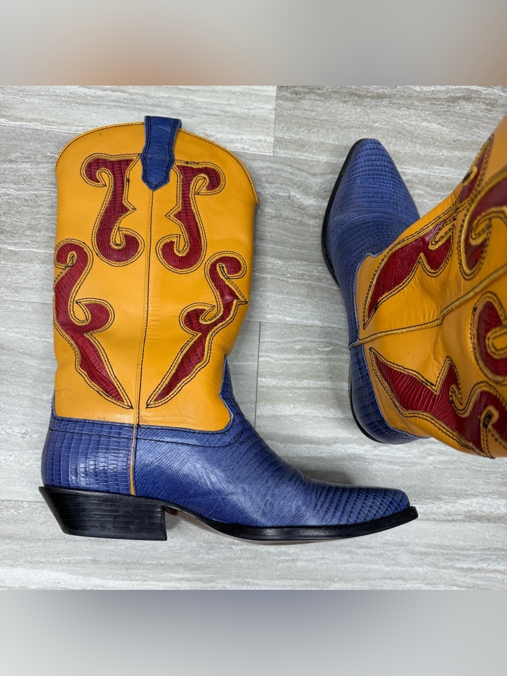 Nine West Ronnee Vintage Leather Western Boots Womens Size 6.5 - Picture 3 of 13